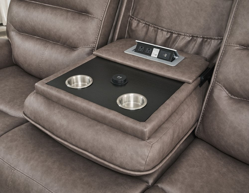 Parker House - Lawson - Sydney Brunette Zero Gravity Triple Power Reclining Sofa with Drop Down Table P2 - Sydney Brunette - MLAW-835P2Z-SYBR view 13