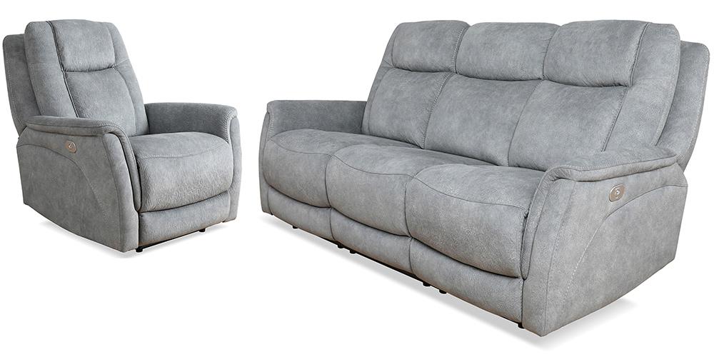 Parker House - Linus - Hudson Grey Power Reclining Sofa and Recliner - MLIN-31PHZ-HGY view 1