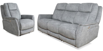 Parker House - Linus - Hudson Grey Power Reclining Sofa and Recliner - MLIN-31PHZ-HGY view 1