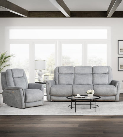 Parker House - Linus - Hudson Grey Power Reclining Sofa and Recliner - MLIN-31PHZ-HGY view 10