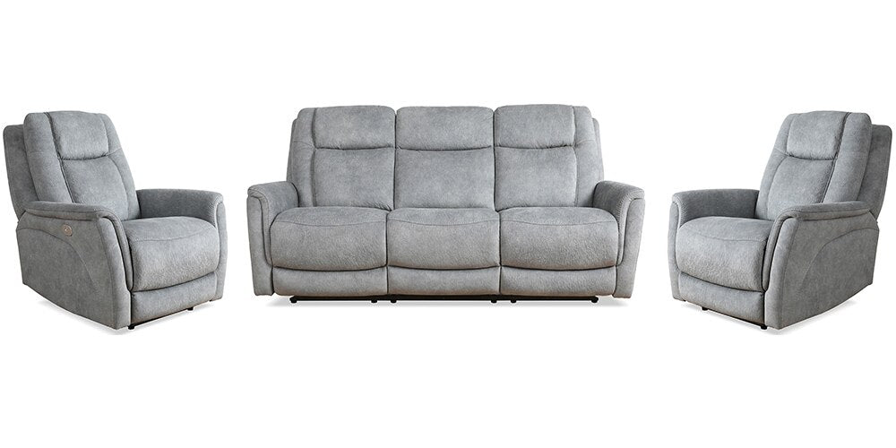 Parker House - Linus - Hudson Grey Power Reclining Sofa and Two Recliners - MLIN-311PHZ-HGY view 1
