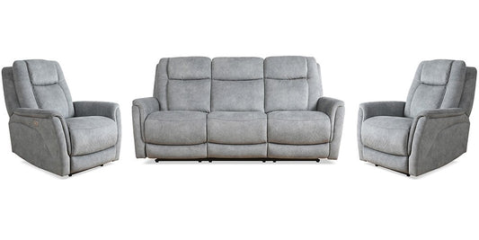 Parker House - Linus - Hudson Grey Power Reclining Sofa and Two Recliners - MLIN-311PHZ-HGY view 1