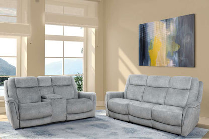 Parker House - Linus - Hudson Grey Power Reclining Sofa Loveseat and Recliner - MLIN-321PHZ-HGY view 2