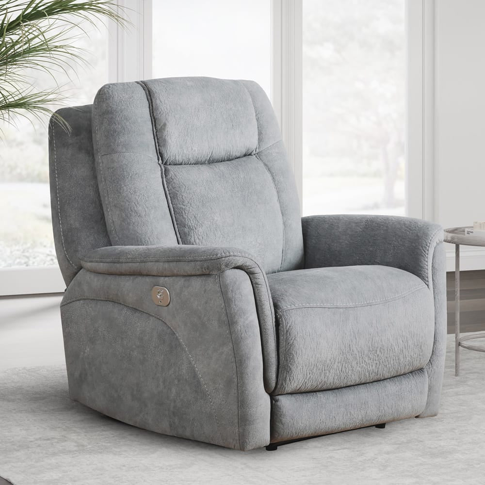 Parker House - Linus - Hudson Grey Power Reclining Sofa Loveseat and Recliner - MLIN-321PHZ-HGY view 8