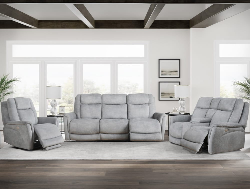 Parker House - Linus - Hudson Grey Power Reclining Sofa Loveseat and Recliner - MLIN-321PHZ-HGY view 9