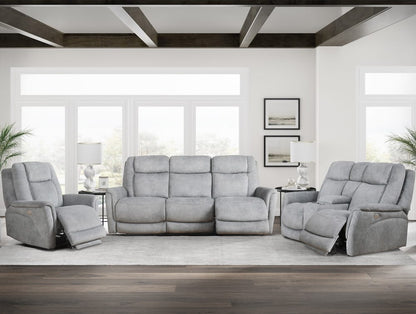 Parker House - Linus - Hudson Grey Power Reclining Sofa Loveseat and Recliner - MLIN-321PHZ-HGY view 9