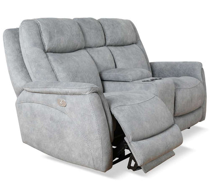 Parker House - Linus - Hudson Grey Power Zero Gravity Console Loveseat - MLIN#822CPHZ-HGY view 2