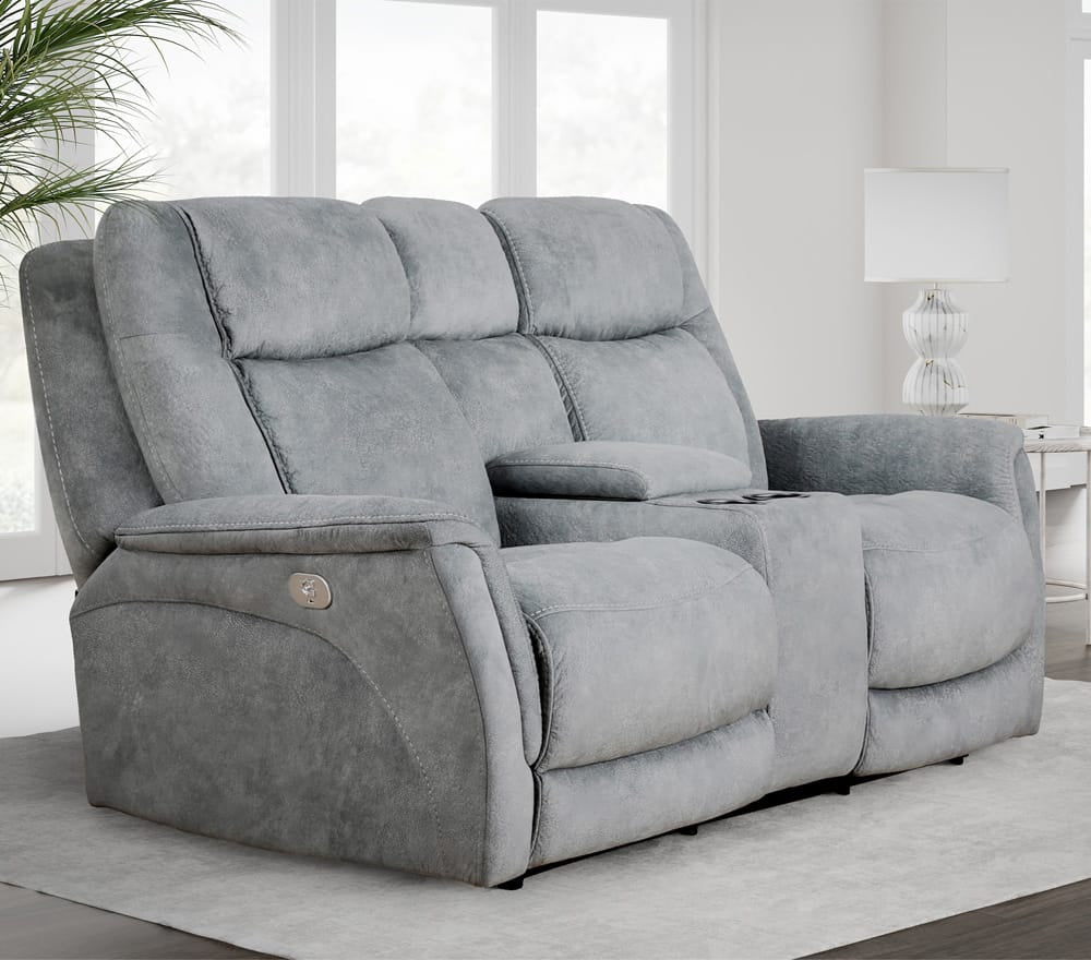 Parker House - Linus - Hudson Grey Power Zero Gravity Console Loveseat - MLIN#822CPHZ-HGY view 6