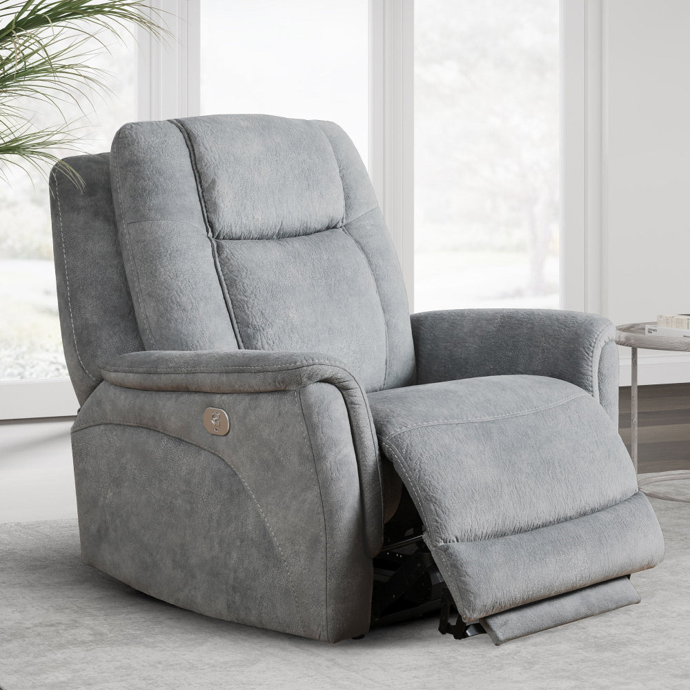 Parker House - Linus - Hudson Grey Power Zero Gravity Recliner - MLIN#812PHZ-HGY view 9