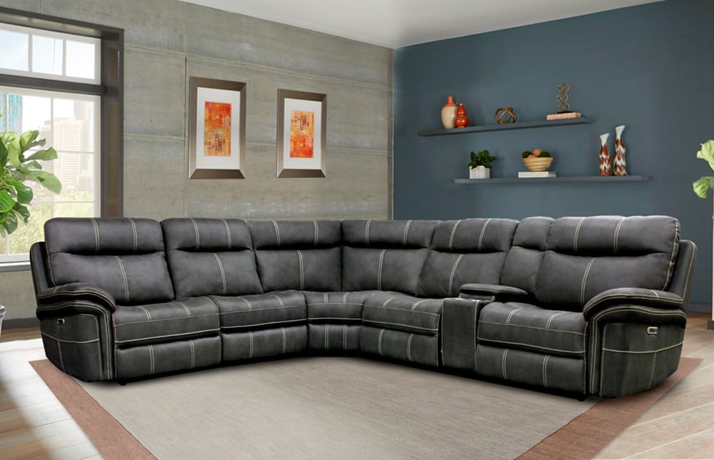 Parker House - Mason Charcoal 6-Piece Sectional - Package A - MMA-PACKA(H)-CHA view 2