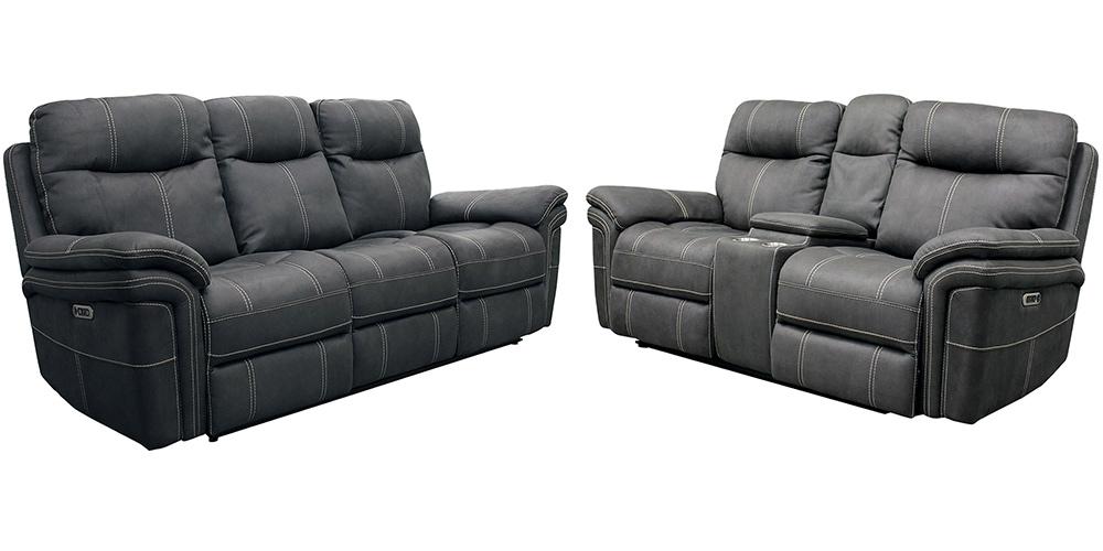 Parker House - Mason - Charcoal Power Reclining Sofa and Loveseat - MMA-32PH-CHA view 1