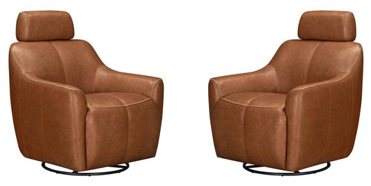 Parker House - Miles - Renaissance Cinnamon Swivel Gliding Accent Chair (Set of 2) - Renaissance Cinnamon - SMIL-KIT-912GS-2-RECI view 1