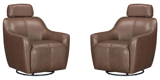 Parker House - Miles - Renaissance Tobacco Swivel Gliding Accent Chair (Set of 2) - Renaissance Tobacco - SMIL-KIT-912GS-2-RETB view 1