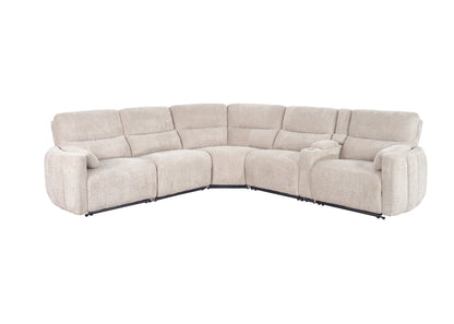 Parker House -  Modesto - Buttercream 6 Piece Modular Power Reclining Sectional with Power Adjustable Headrests - MMOD-PACKA(H)-BUCR view 1