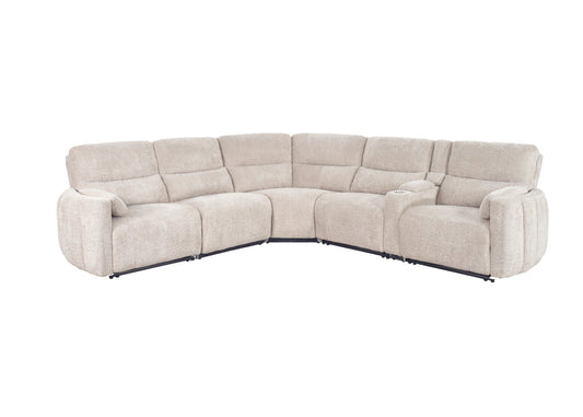 Parker House -  Modesto - Buttercream 6 Piece Modular Power Reclining Sectional with Power Adjustable Headrests - MMOD-PACKA(H)-BUCR view 1
