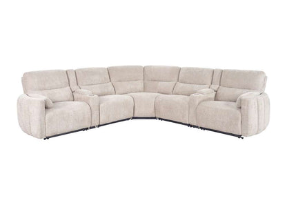 Parker House -  Modesto - Buttercream 7 Piece Modular Power Reclining Sectional with Power Adjustable Headrests - MMOD-PACKT7(H)-BUCR view 1