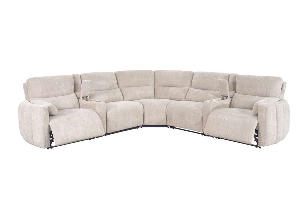 Parker House -  Modesto - Buttercream 7 Piece Modular Power Reclining Sectional with Power Adjustable Headrests - MMOD-PACKT7(H)-BUCR view 2