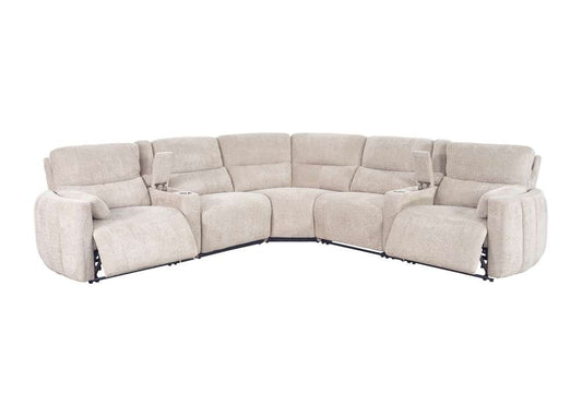 Parker House -  Modesto - Buttercream 7 Piece Modular Power Reclining Sectional with Power Adjustable Headrests - MMOD-PACKT7(H)-BUCR view 2
