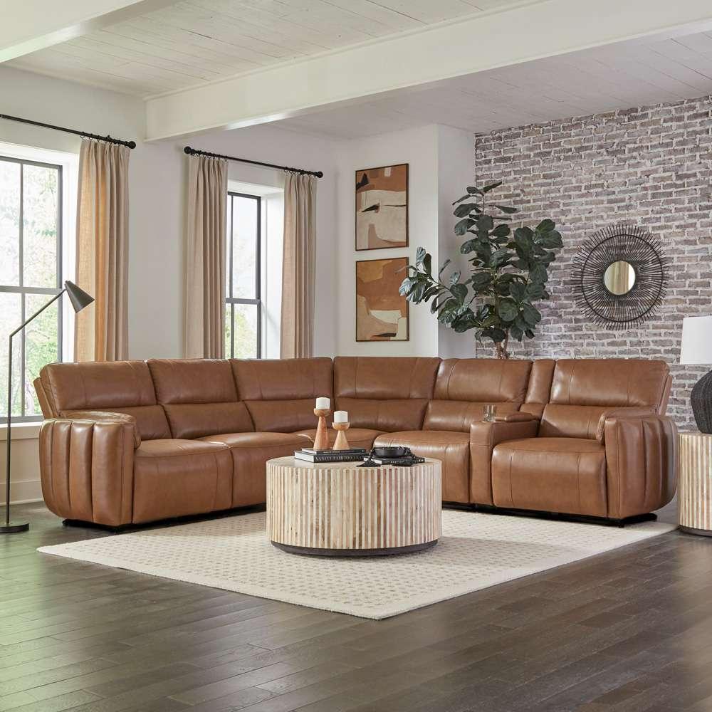 Parker House -  Modesto - Sable 6 Piece Modular Power Reclining Sectional with Power Adjustable Headrests - MMOD-PACKA(H)-SABL view 2