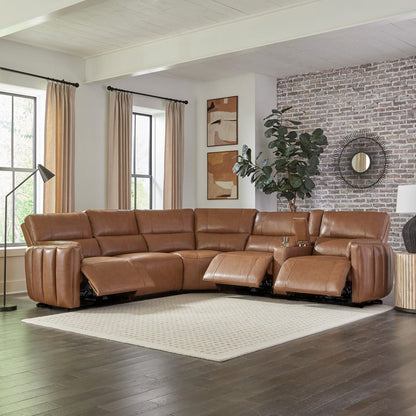 Parker House -  Modesto - Sable 6 Piece Modular Power Reclining Sectional with Power Adjustable Headrests - MMOD-PACKA(H)-SABL view 3