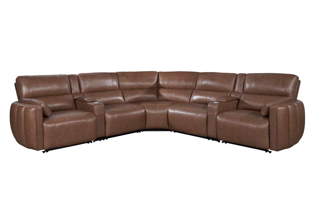 Parker House -  Modesto - Sable 7 Piece Modular Power Reclining Sectional with Power Adjustable Headrests - MMOD-PACKT7(H)-SABL veiw 1