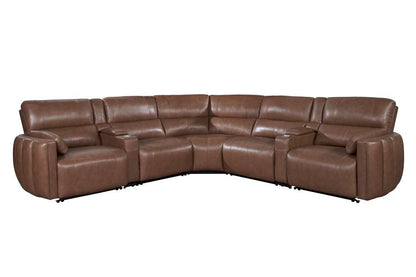 Parker House -  Modesto - Sable 7 Piece Modular Power Reclining Sectional with Power Adjustable Headrests - MMOD-PACKT7(H)-SABL veiw 1