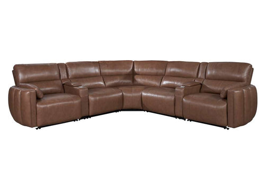 Parker House -  Modesto - Sable 7 Piece Modular Power Reclining Sectional with Power Adjustable Headrests - MMOD-PACKT7(H)-SABL veiw 1