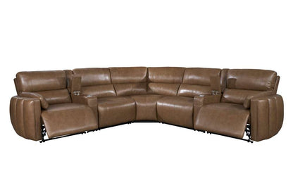 Parker House -  Modesto - Sable 7 Piece Modular Power Reclining Sectional with Power Adjustable Headrests - MMOD-PACKT7(H)-SABL veiw 2