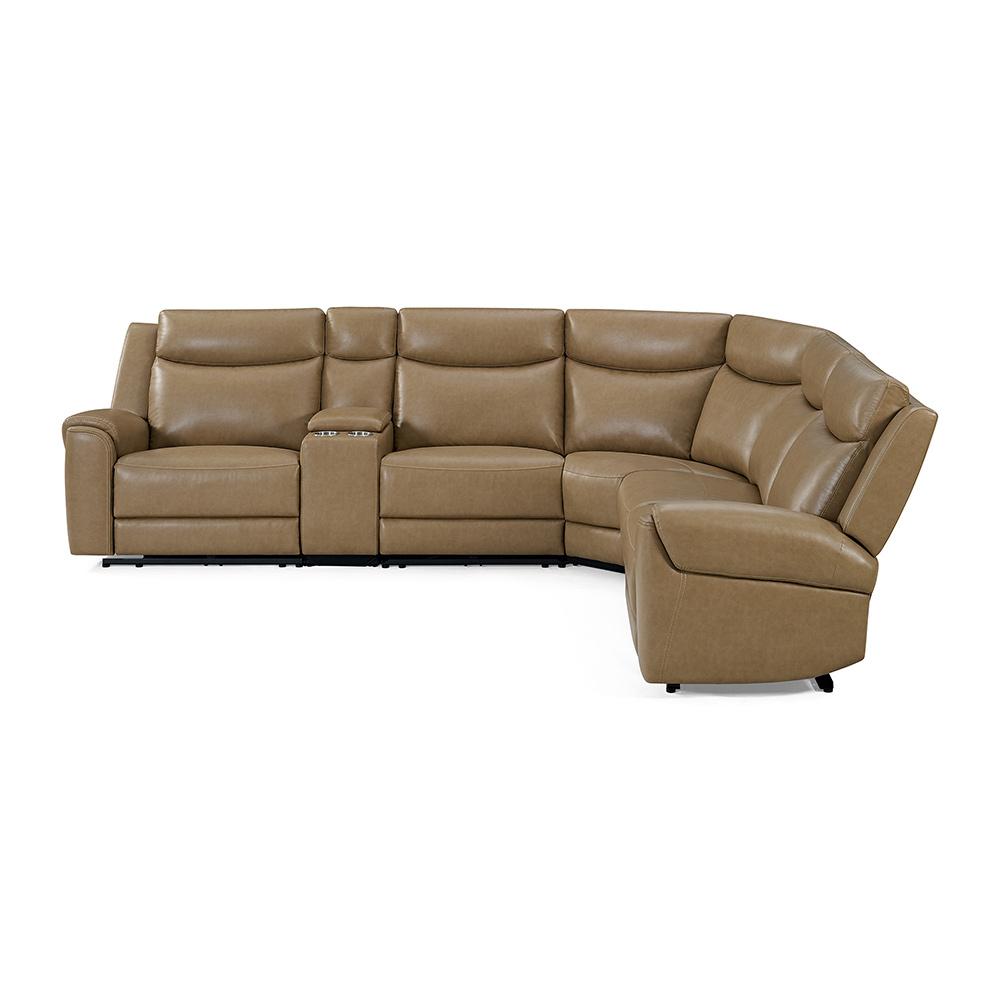Parker House - Momentum - Cashew 6 Piece Modular Power Reclining Sectional with Power Adjustable Headrests - MMTM-PACKA(HZ)-HM-CSHW view 4