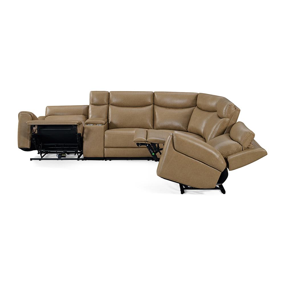 Parker House - Momentum - Cashew 6 Piece Modular Power Reclining Sectional with Power Adjustable Headrests - MMTM-PACKA(HZ)-HM-CSHW view 5