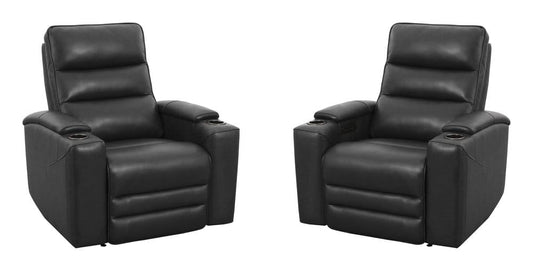 Parker House - Nexus - Autumn Black Zero Gravity Power Recliner P3 (Set of 2) - Autumn Black - MNEX-KIT-812PHLZ-2-ATBK view 1
