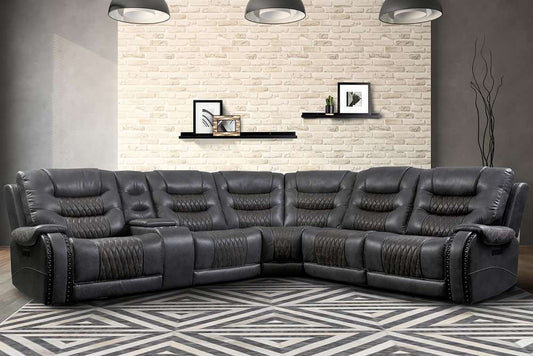 Parker House - Outlaw - Stallion 6 Piece Modular Power Sectional with Drop Down Table and Power Adjustable Headrests - MOUT-PACKT(H)-STA veiw 1