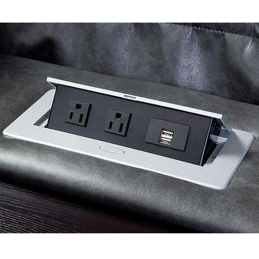 Parker House - Outlaw Stallion 6 Pc Power Sectional with Drop Down Table, Power Headrests and Entertainment Console - MOUT-PACKT(H)-STA veiw 3