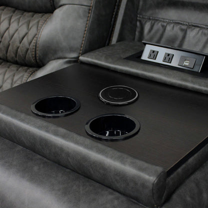 Parker House - Outlaw Stallion 6 Pc Power Sectional with Drop Down Table, Power Headrests and Entertainment Console - MOUT-PACKT(H)-STA view 4