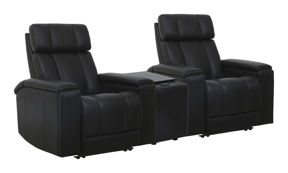 Parker House - Phoenix - Autumn Black Zero Gravity Power 2 Seat Home Theater Seating with Wedge and Immersive Audio - Autumn Black - MPHX-KIT-812P3ZIA-3W-ATBK view 1