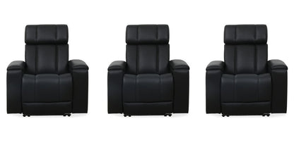 Parker House - Phoenix - Autumn Black Zero Gravity Power 3 Seat Home Theater Seating with Immersive Audio P3 - Autumn Black - MPHX-KIT-812P3ZIA-3-ATBK view 1