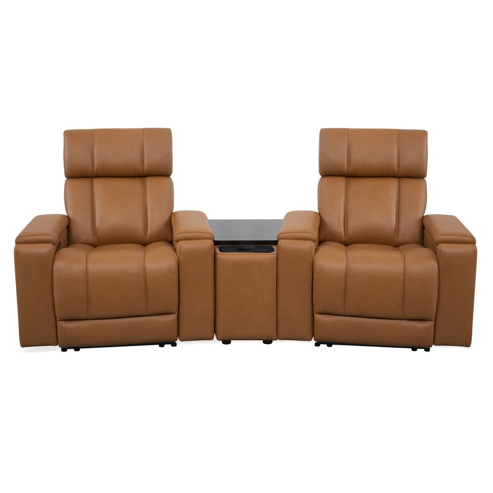 Parker House - Phoenix - Autumn Caramel Zero Gravity Power 2 Seat Home Theater Seating with Wedge and Immersive Audio - Autumn Caramel - MPHX-KIT-812P3ZIA-3W-ATCA view 1