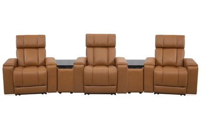 Parker House - Phoenix - Autumn Caramel Zero Gravity Power 3 Seat Home Theater Seating with 2 Wedges and Immersive Audio - Autumn Caramel - MPHX-KIT-812P3ZIA-5W-ATCA view 1