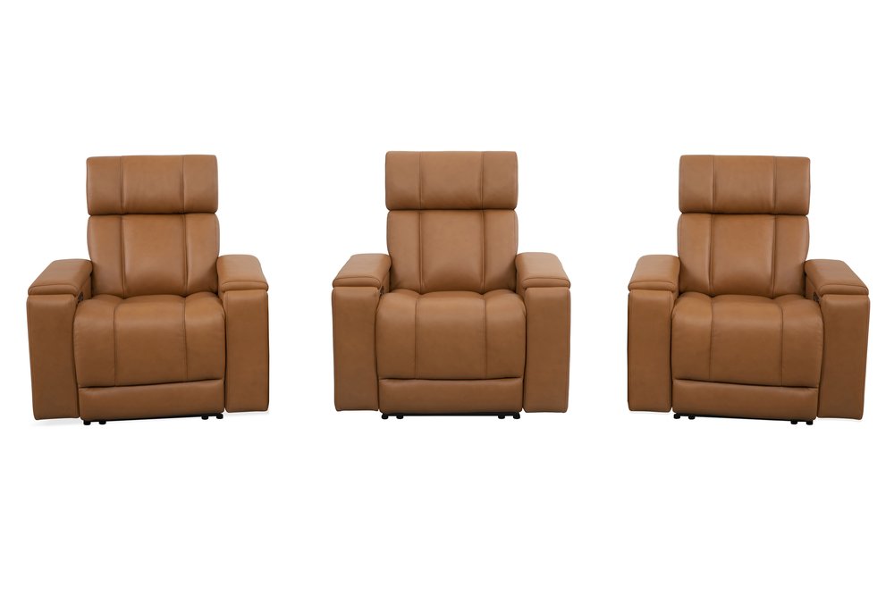 Parker House - Phoenix - Autumn Caramel Zero Gravity Power 3 Seat Home Theater Seating with Immersive Audio P3 - Autumn Caramel - MPHX-KIT-812P3ZIA-3-ATCA view 1