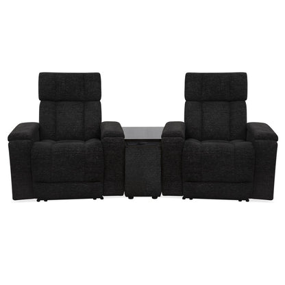 Parker House - Phoenix - Cabot Ebony Zero Gravity Power 2 Seat Home Theater Seating with Wedge and Immersive Audio - Cabot Ebony - MPHX-KIT-812P3ZIA-3W-CAEB view 1