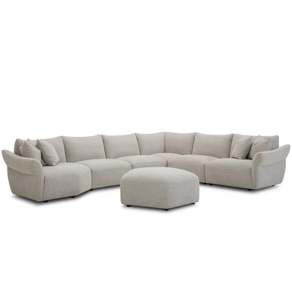 Parker House - Playful - Canes Cobblestone 6pc Sectional Package A - SPLA-PACK6A-CNCB view 3
