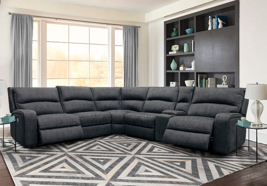 Parker House - Polaris 6-Piece Sectional in Slate - MPOL-PACKA(H)-SLA view 2