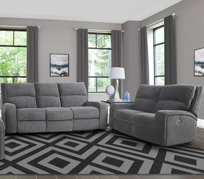 Parker House - Polaris - Bizmark Grey Power Reclining Sofa and Loveseat - MPOL-32PH-BIG view 2