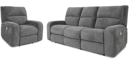 Parker House - Polaris - Bizmark Grey Power Reclining Sofa and Recliner - MPOL-31PH-BIG view 1