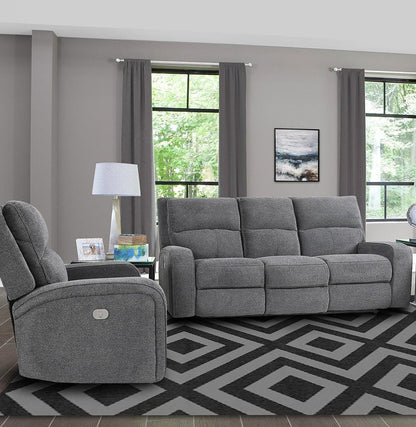 Parker House - Polaris - Bizmark Grey Power Reclining Sofa and Recliner - MPOL-31PH-BIG view 2