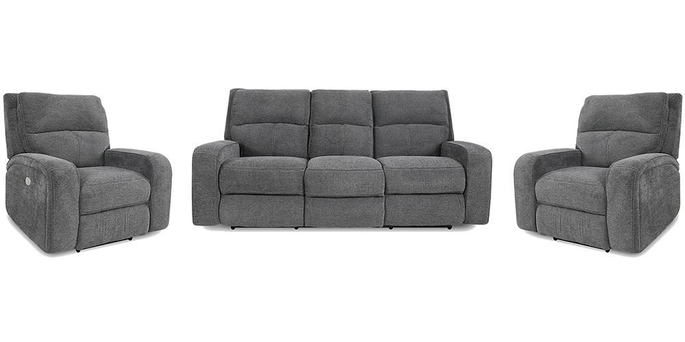 Parker House - Polaris - Bizmark Grey Power Reclining Sofa and Two Recliners - MPOL-311PH-BIG view 1