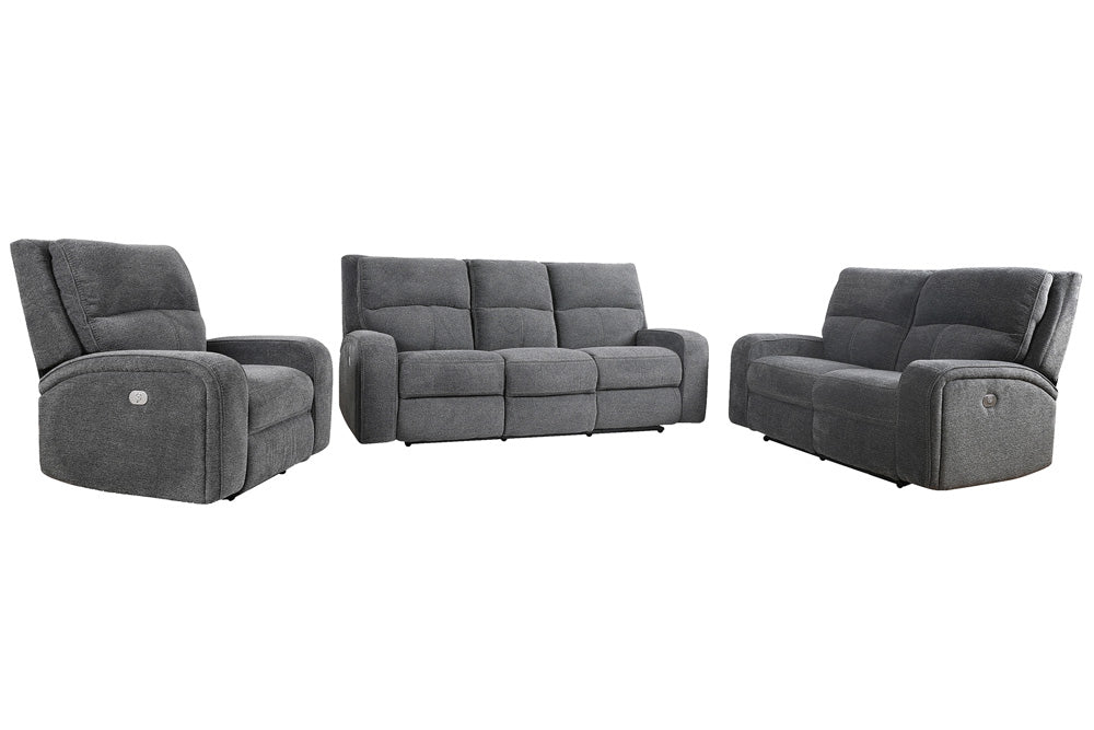 Parker House - Polaris - Bizmark Grey Power Reclining Sofa Loveseat and Recliner - MPOL-321PH-BIG view 2