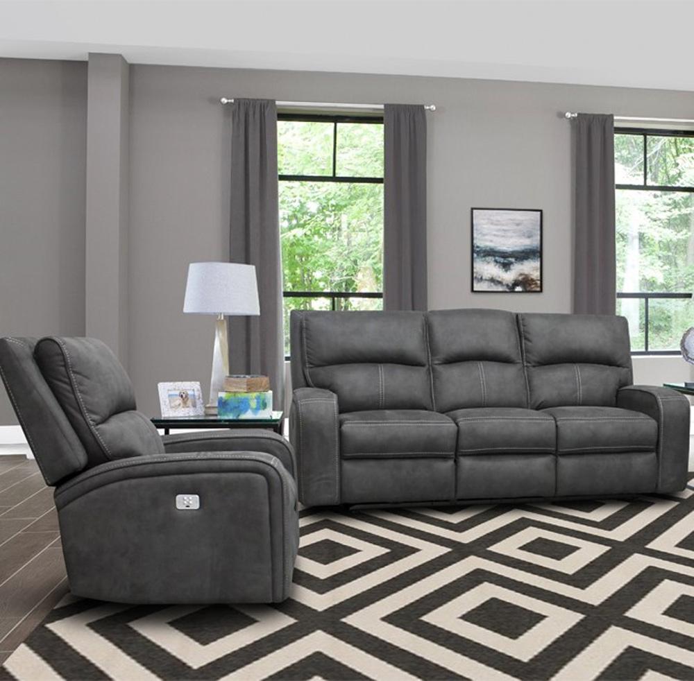 Parker House - Polaris - Slate Power Reclining Sofa and Recliner - MPOL-31PH-SLA view 2
