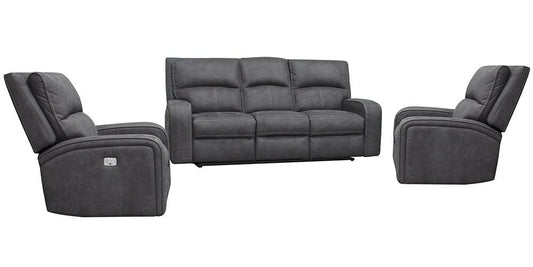 Parker House - Polaris - Slate Power Reclining Sofa and Two Recliners - MPOL-311PH-SLA view 1