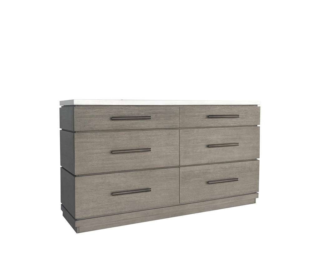 Parker House - Pure Modern Bedroom 6 Drawer Dresser and Mirror - BPUR-2131-2 veiw 2